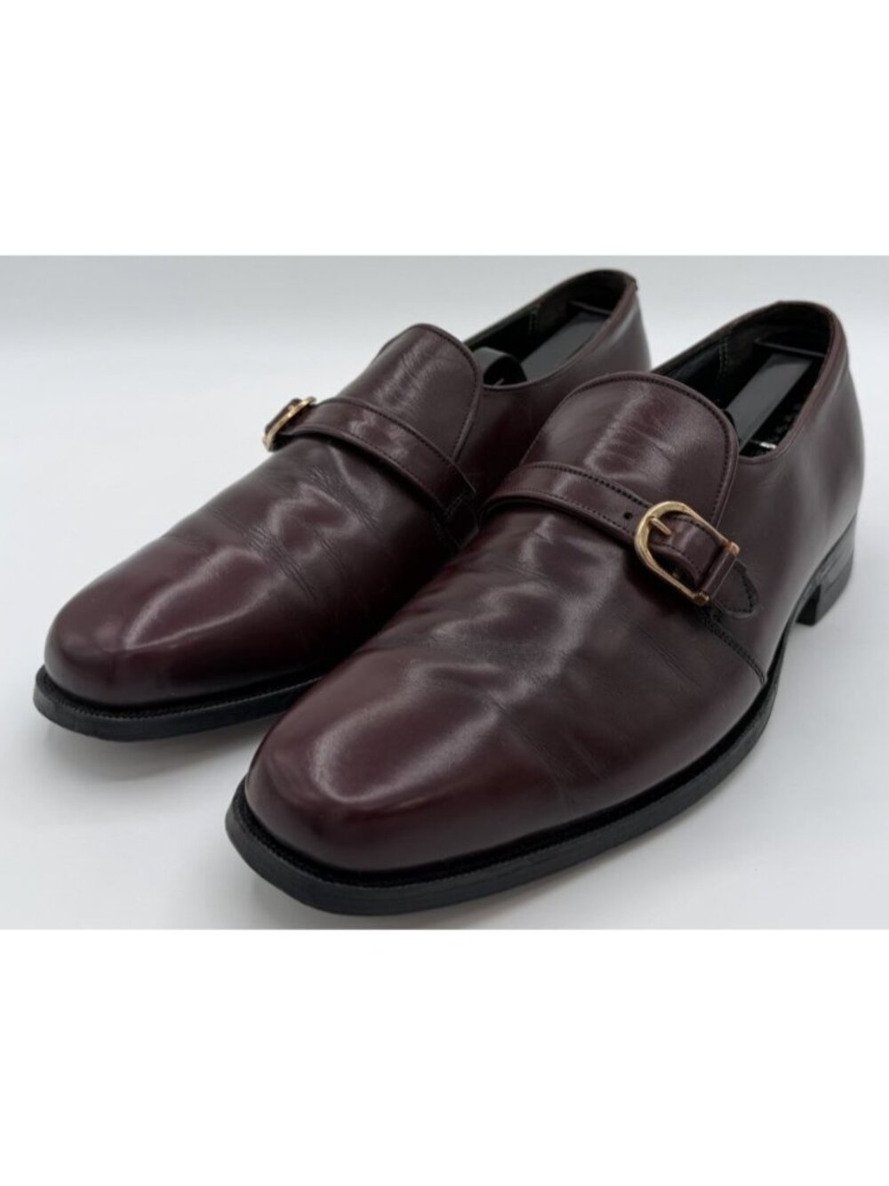 Florsheim Imperial Monk Strap Dress Shoes Burgundy Oxblood Leather Men’s 8.5 D